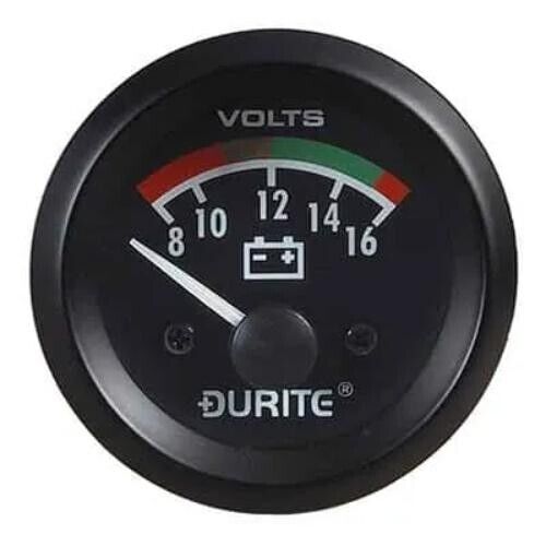 Durite 12V Illuminated Battery Condition Volt Meter 52mm Gauge 0-523-22